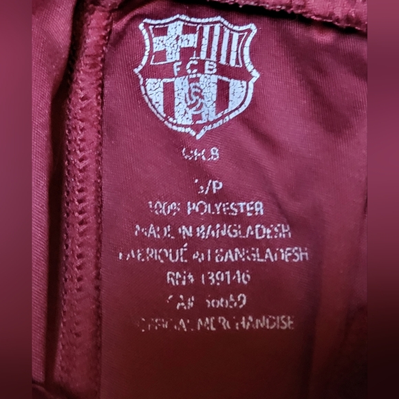 Men's Official Maroon and Blue FC Barcelona (FCB) Athletic Soccer Shorts- Size S - Picture 3 of 4